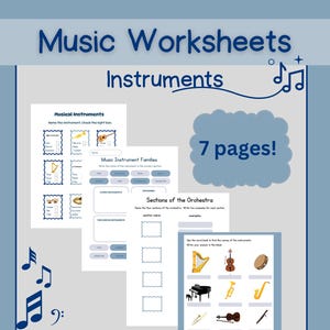 Music Worksheets Music Education Homeschool music music lessons Piano lessons Music Printable