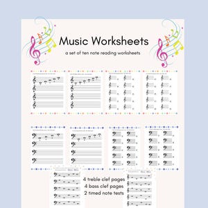 Music Worksheets piano worksheets music education printable homeschool printable piano lesson music classwork music theory worksheets piano