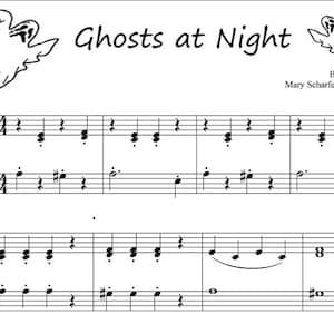 Ghosts At Night Halloween piano solo