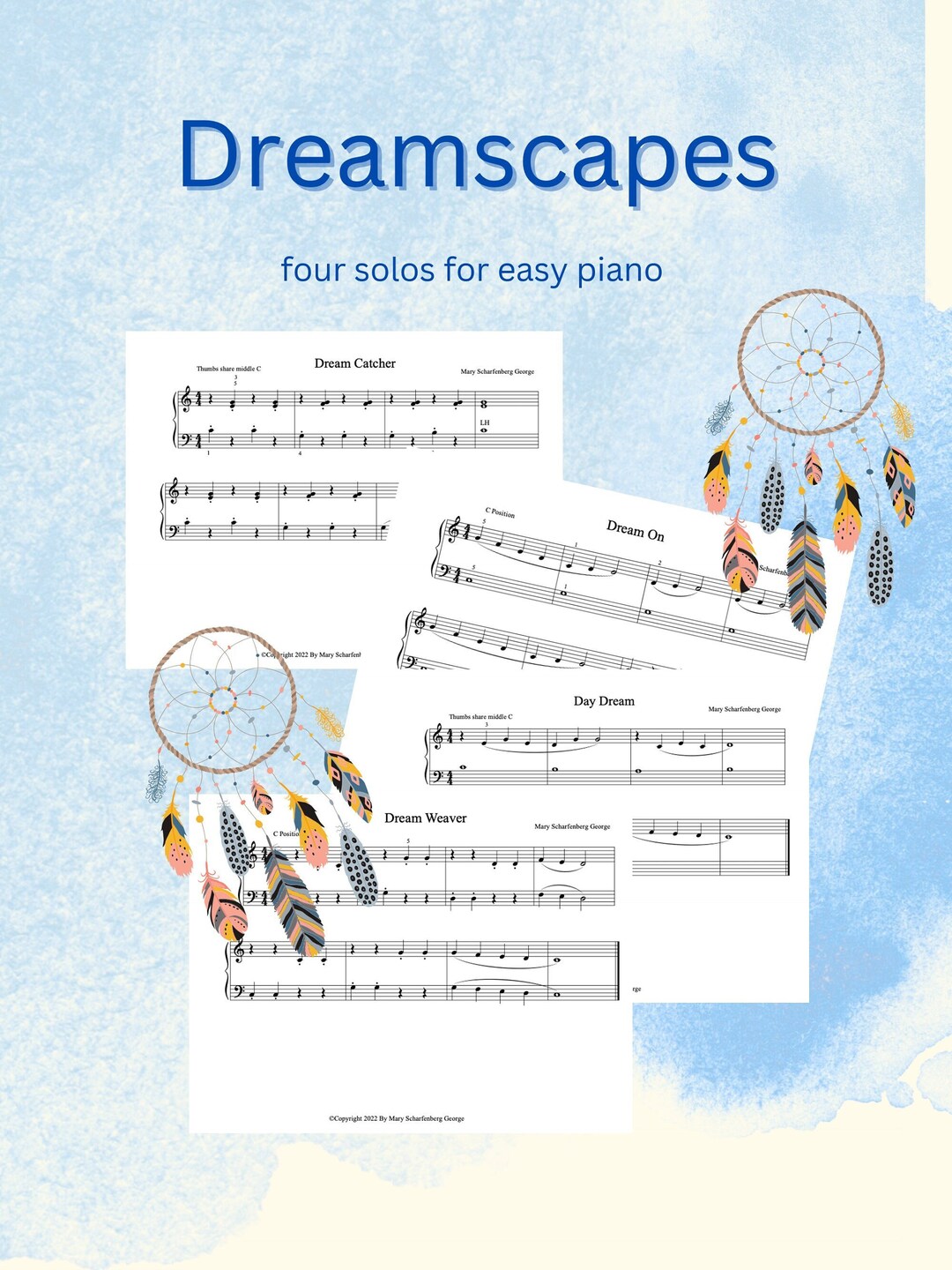 Dreamscapes Piano Solos Easy Piano Sheet Music Beginning Piano Piano