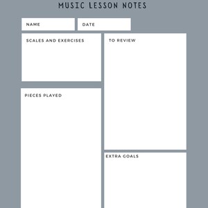 Music Assignment Printable. Music Lesson Piano Lesson Music Teacher ...
