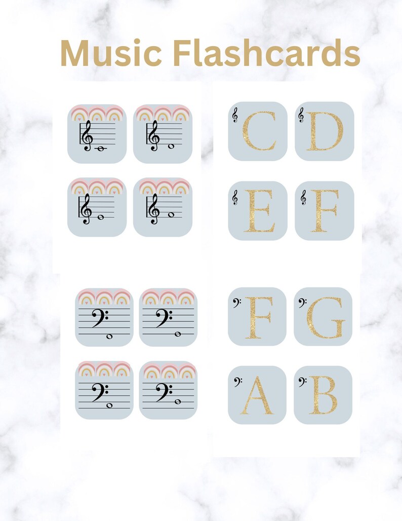 Music Flashcards Piano Lesson Music Lesson Homeschool Music Printable ...