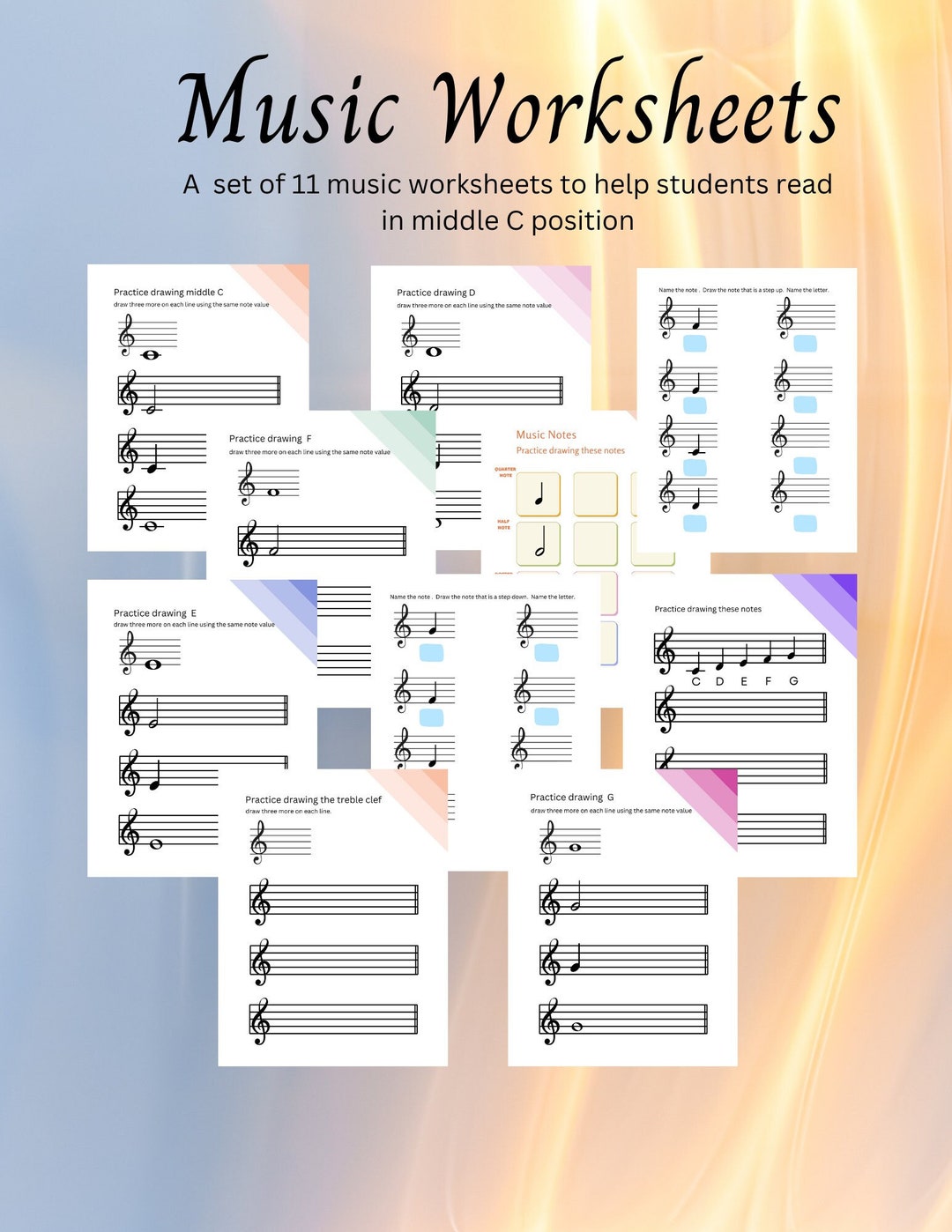 Music Worksheets Piano Printable Homeschool Printable Music Lessons