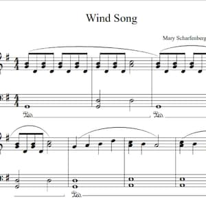 Windsong piano solo piano recital piece piano lesson piano sheet music music education piano teacher piano learning solo piano piece