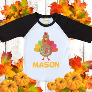 Personalized Turkey Thanksgiving Shirt: Baby Boy Outfit