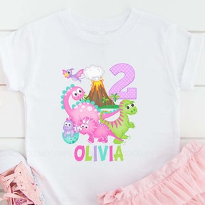 Dinosaur birthday shirt, dinosaur personalized birthday shirt, dino birthday , TWO-A-SAURUS, dinosaur party, dinosaur GIRL shirt, 1st H317
