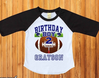 Football birthday shirt, football birthday boy shirt, sports birthday shirt football birthday party shirt, personalized toddler football H13