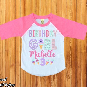 Ice cream birthday shirt, ice cream girl party shirt,birthday girl shirt,ice cream birthday,first birthday outfit,birthday party,/H-255
