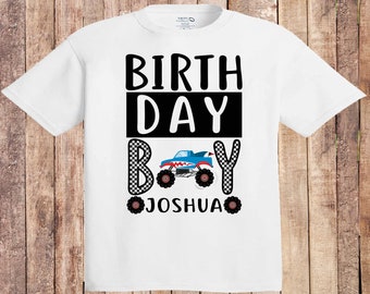 Monster Truck Birthday Shirt, Monster Truck Shirt, Monster Truck Birthday Boy, Monster Truck Theme, First Birthday Boy Shirt, Outfit H153