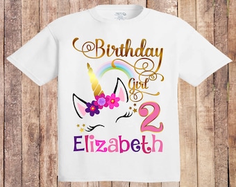 unicorn birthday girl shirts