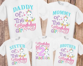 Personalized Unicorn Birthday Shirt: Matching Family Shirts