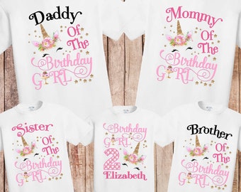 Personalized Unicorn Birthday Shirt: Matching Family Shirts