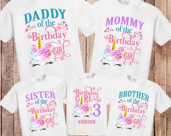 Personalized Unicorn Birthday Shirt: Matching Family Shirts