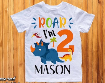 Walking with Dinosaurs Custom Personaliz​e Birthday Party Favor Gift T-Shirt 