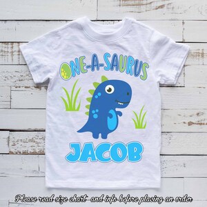 Dinosaur birthday shirt, dinosaur personalized birthday shirt, dino birthday , ONE-A-SAURUS, dinosaur party, dinosaur boy shirt, 1st H251