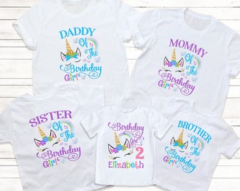 Personalized Unicorn Birthday Shirt: Family Matching Outfit