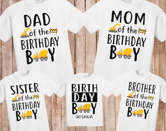 Construction Birthday Shirt, Personalized Dump Truck Birthday Shirt, Birthday Boy Outfit, Family Matching Construction Shirts, Truck Party