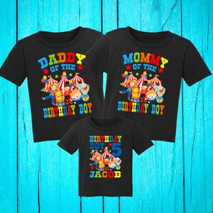 Personalized circus birthday shirt,personalized carnival birthday shirt,circus birthday boy shirt,family matching shirts,first birthday,H-3