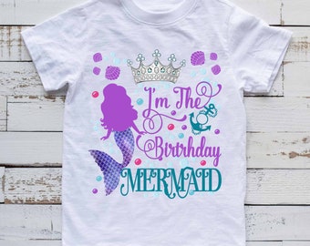 mermaid 1st birthday shirt