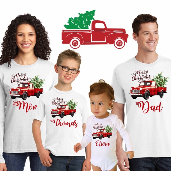 Christmas Matching Family Shirtscustom Name Christmas | Etsy