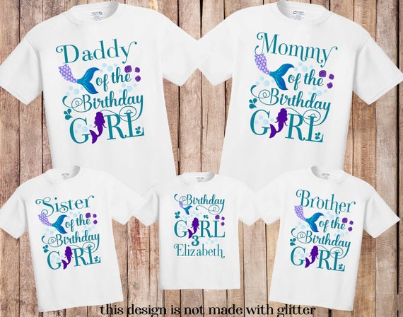 Birthday Mermaid Birthday Party Shirt Birthday Mermaid Birthday Party Shirt
