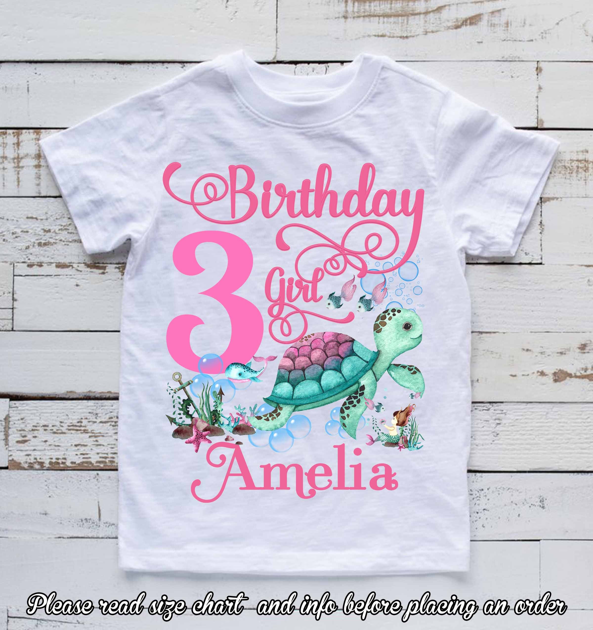 Sea turtle birthday shirt turtle birthday shirt under the Etsy