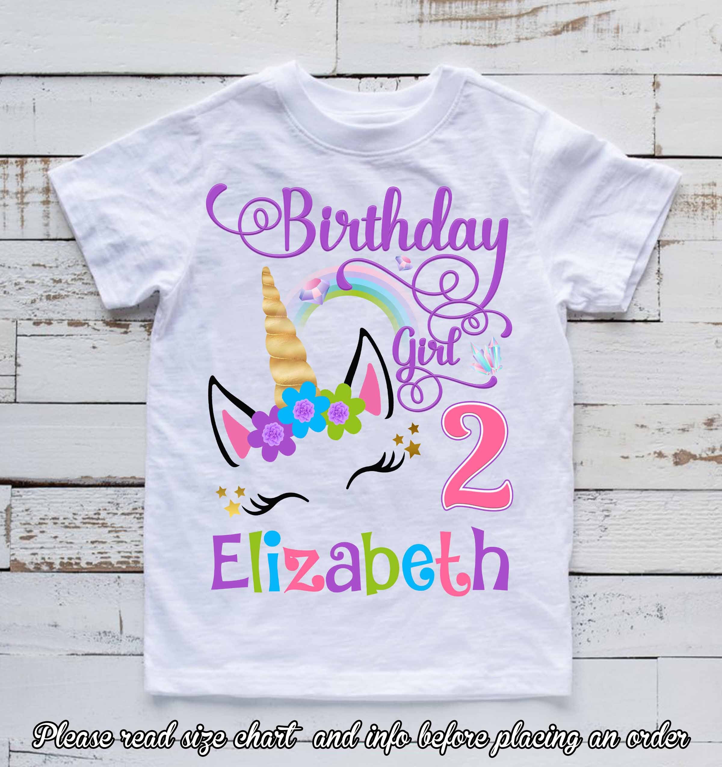 Shirt Birthday Girl Unicorn - Etsy 