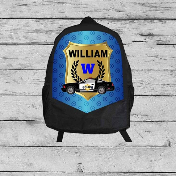 Custom Personalized Backpack,personalized Boys Backpack,boys Backpack ,police,kids Backpack,little Policeman,back to School Backpack,b22 - Etsy
