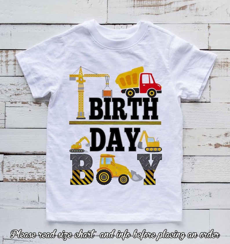 Construction Birthday Shirt Construction Birthday Crew Etsy