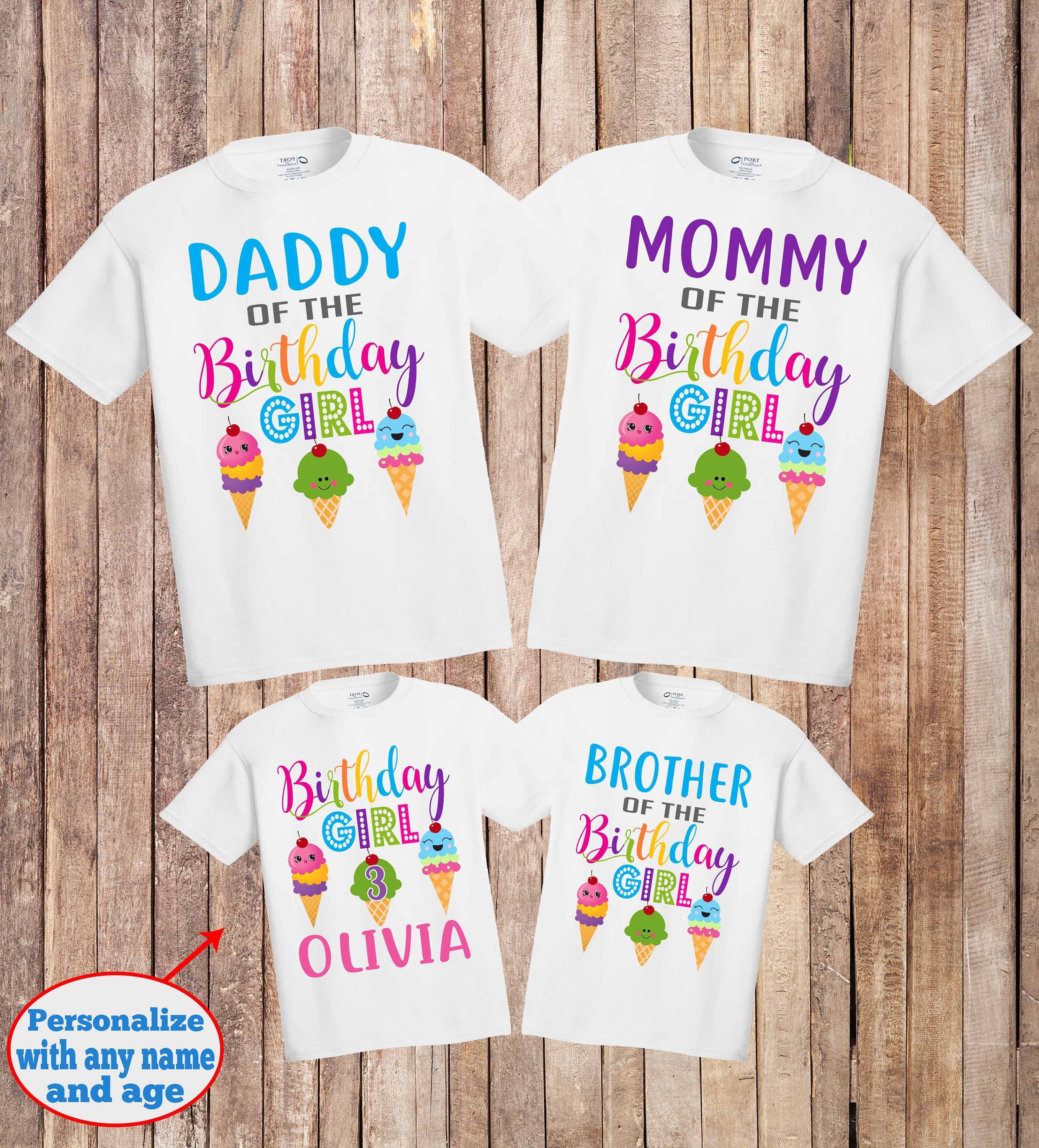 ice cream birthday shirt