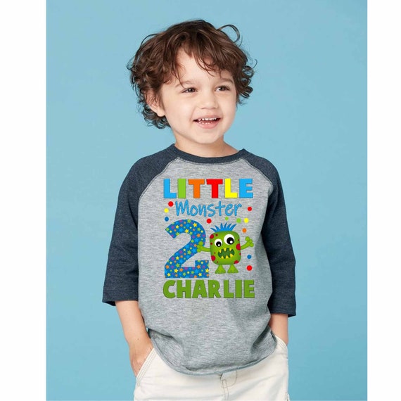 Little monster birthday outfit top
