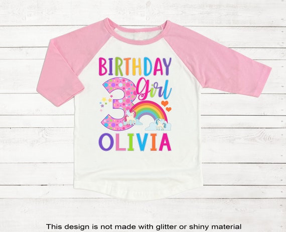 3rd birthday unicorn shirt cheap