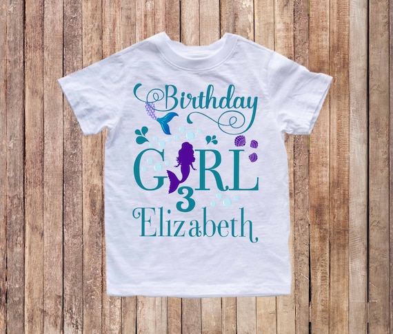 Mermaid first birthday shirt sale