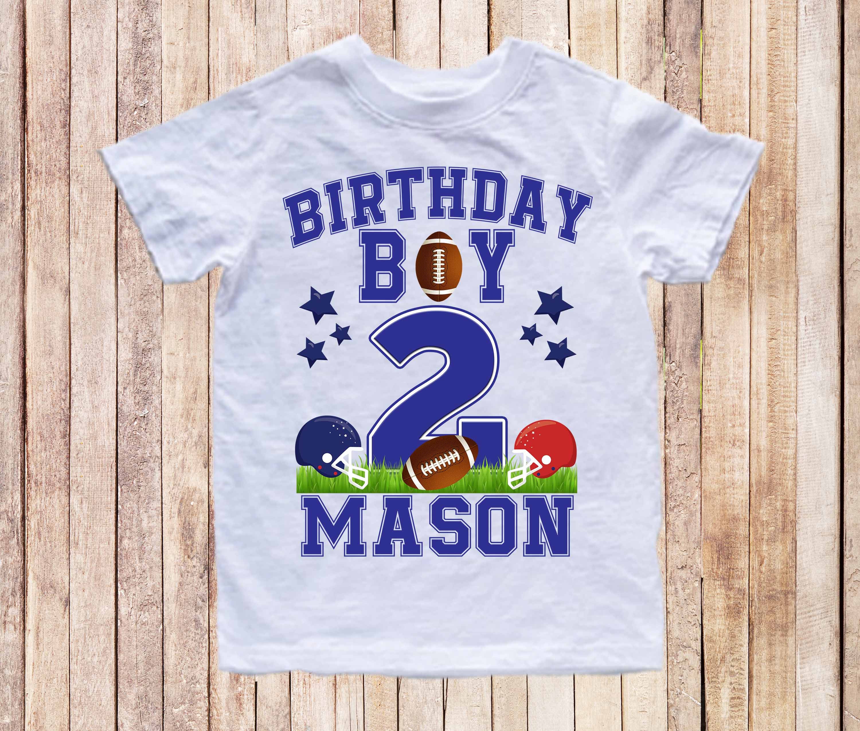Football birthday shirt football birthday boy shirt sports Etsy