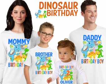 Personalized Dinosaur Birthday Shirt: Family Matching Party