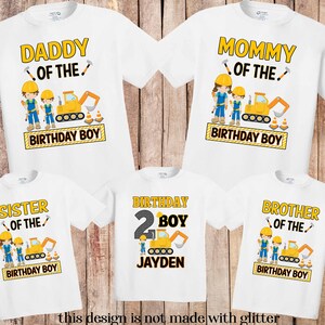 Construction Birthday shirt, Construction birthday boy Shirt, construction birthday party, baby boy first birthday, construction shirt, H10