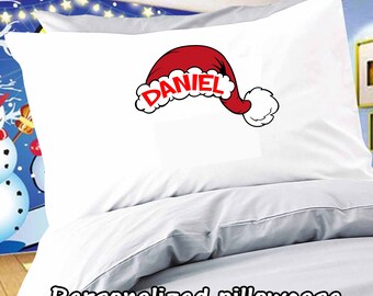 Christmas Pillowcase, 1st Christmas, Personalized pillowcase, Santa, Elf, Christmas shirt,Personalized Christmas Pillowcase, P101