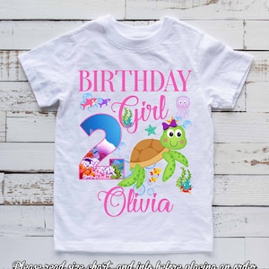 Sea turtle birthday shirt, turtle shirt, turtle birthday theme, 1st birthday Birthday Outfit, mermaid family shirts mermaid party shirt H241