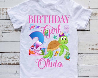 Sea turtle birthday shirt, turtle shirt, turtle birthday theme, 1st birthday Birthday Outfit, mermaid family shirts mermaid party shirt H241