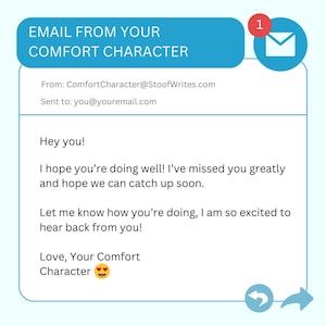Email do seu personagem confortável