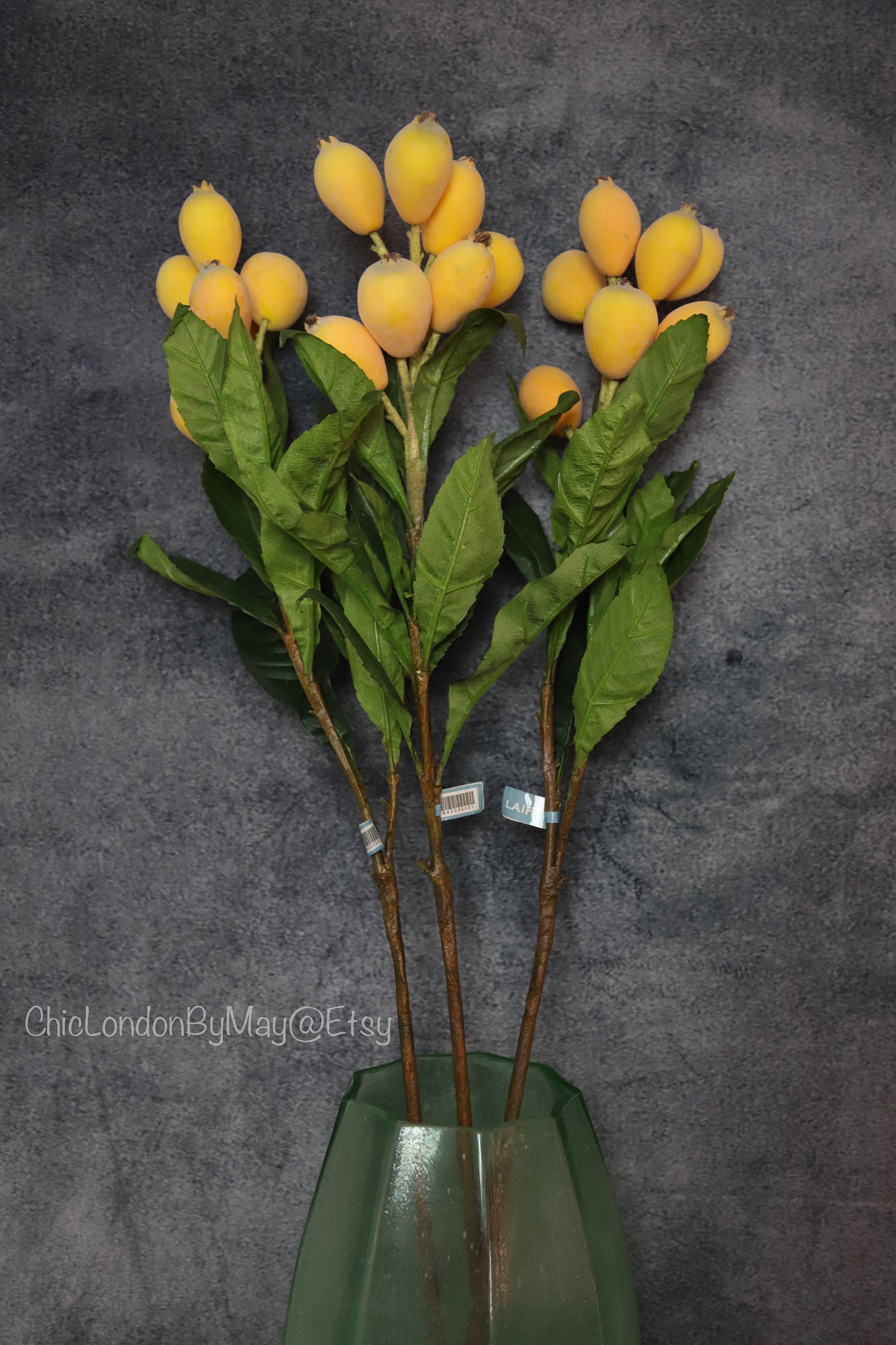 Artificial Loquat Fruit Fake Yellow Fruit Faux Loquat Fruit Etsy