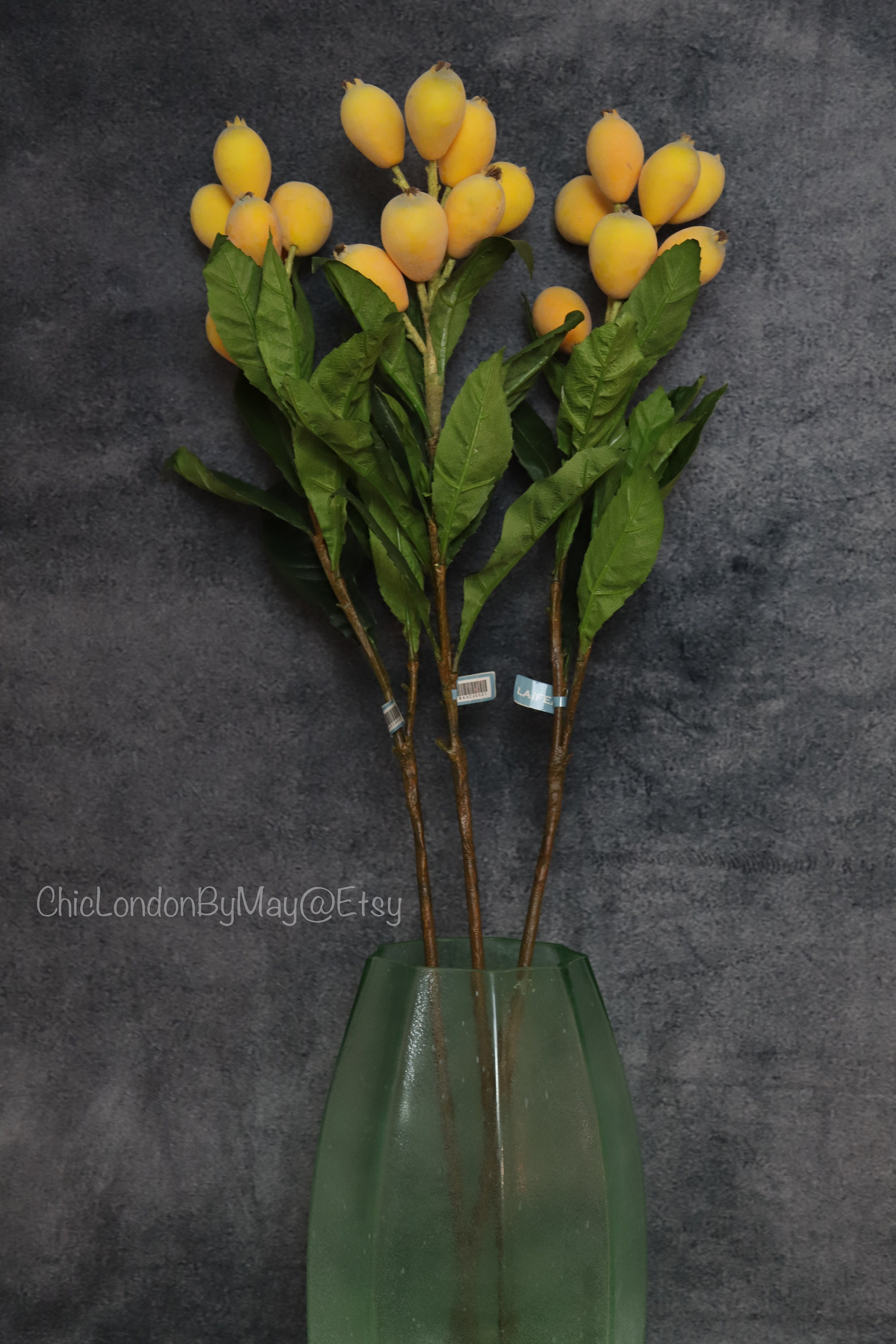 Artificial Loquat Fruit Fake Yellow Fruit Faux Loquat Fruit Etsy