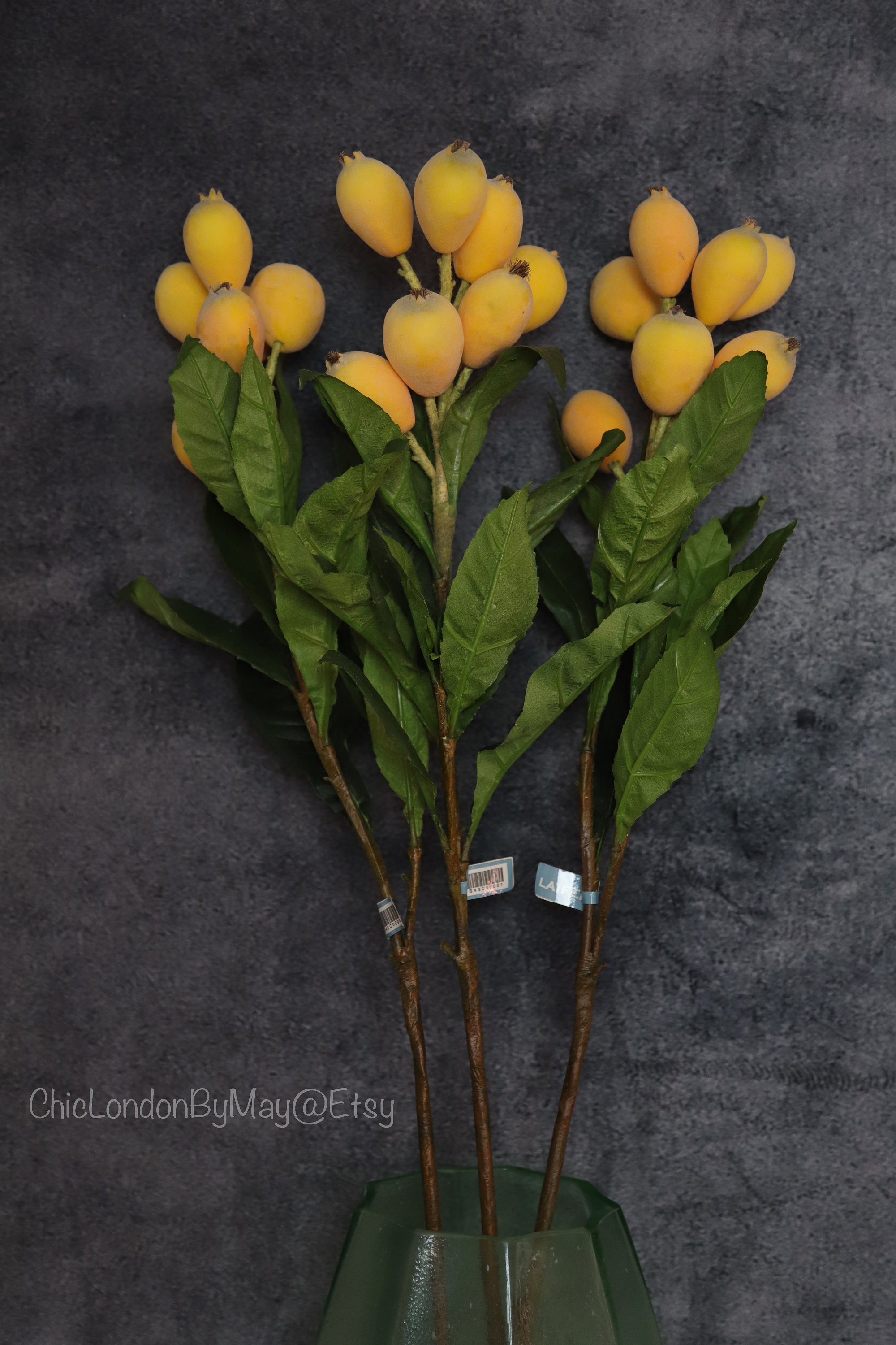 Artificial Loquat Fruit Fake Yellow Fruit Faux Loquat Fruit Etsy