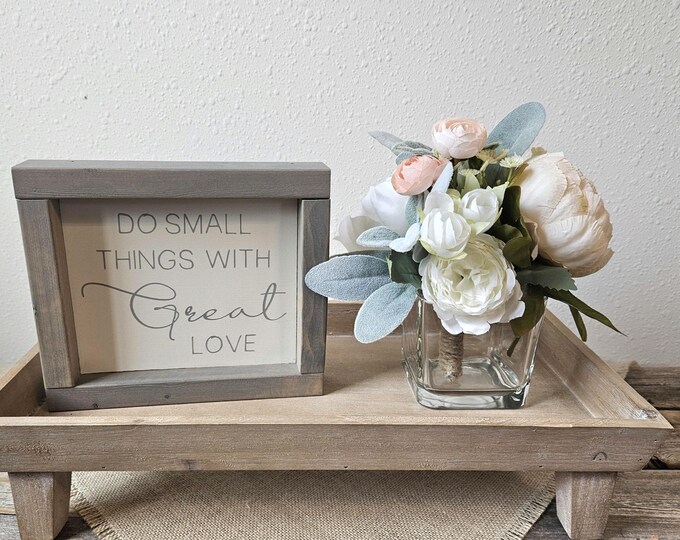 Pink and White Peony Arrangement in Glass Vase - Small Floral ...
