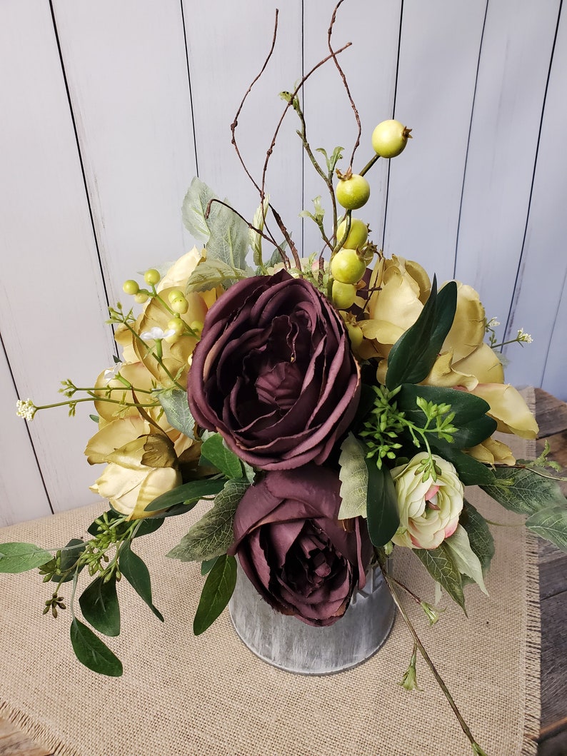 Farmers Market Floral Arrangement Farmhouse Centerpiece Etsy