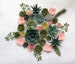 36 Succulenst/Flowers, Loose Succulents,Wool Blend Felt Flowers, Felt Flowers, Felt Succulents, Wool Felt Succulents, Felt Flower Garland 