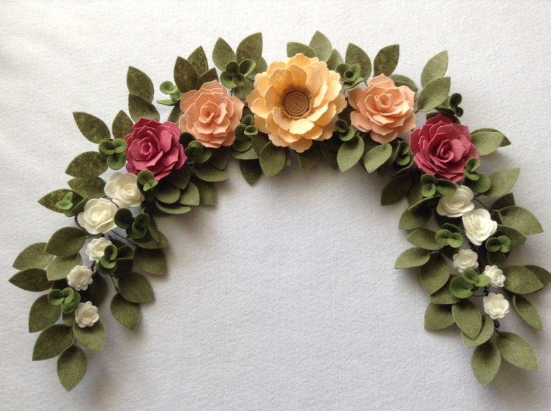 Felt Flower Garland for Baby Girl Custom Floral Garland Etsy
