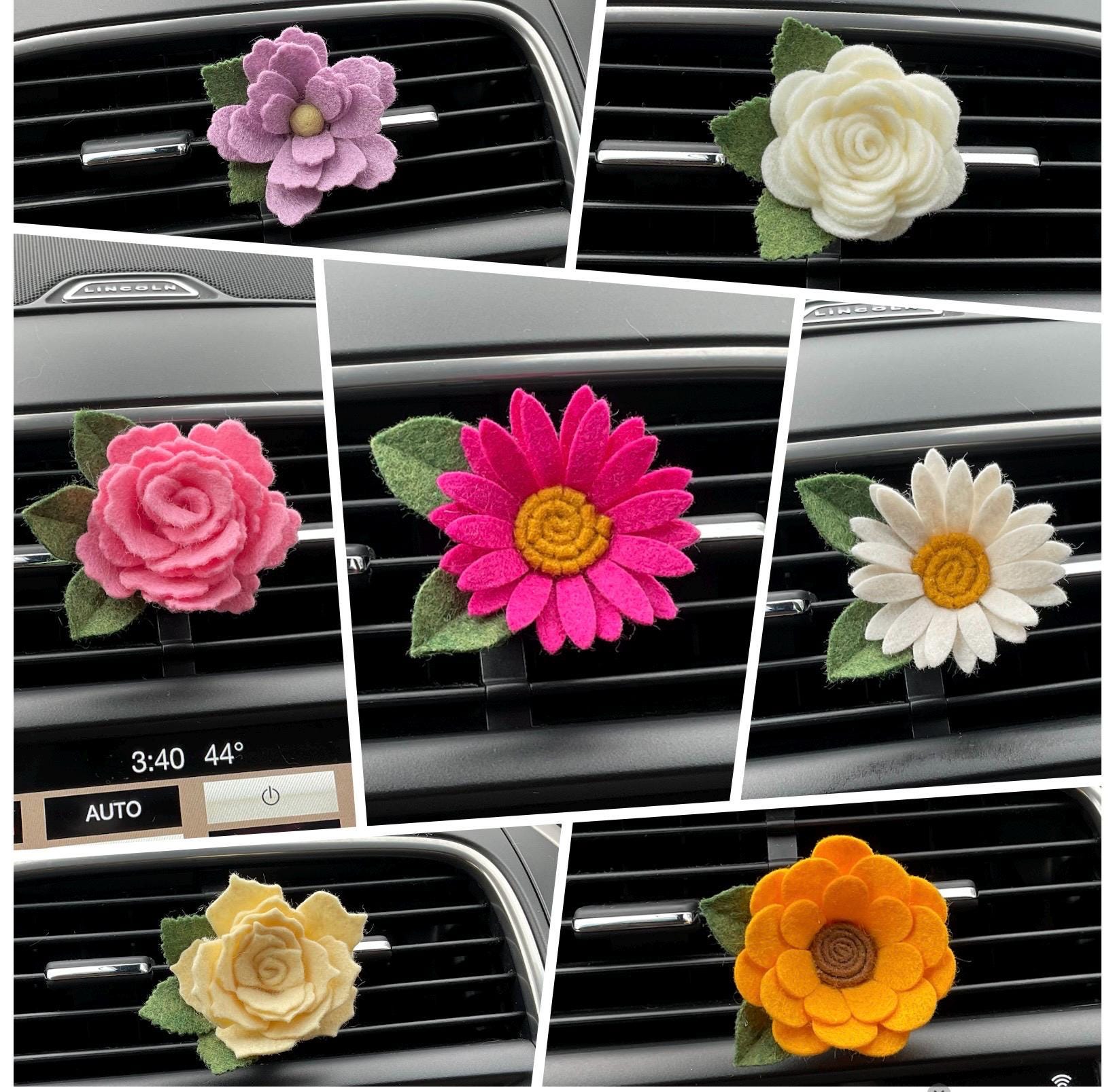 Car Oil Diffuser,  Felt Flower Car Diffuser, Essential Oil Diffuser, Car Air Freshener, Custom Car Diffuser