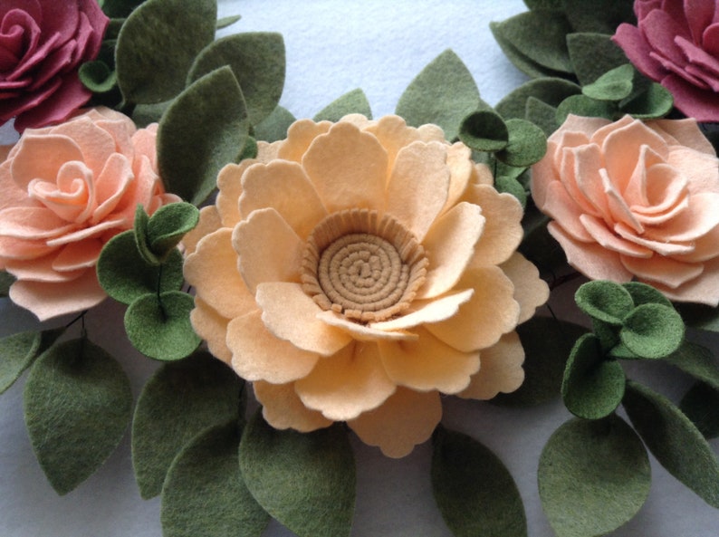 Felt Flower Garland for Baby Girl Custom Floral Garland Etsy