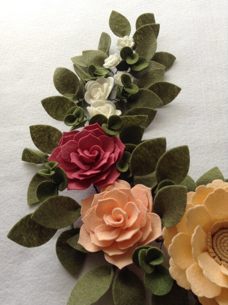 Felt Flower Garland for Baby Girl Custom Floral Garland Etsy